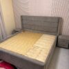 Upholstered Queen Bed Frame with Matching Nightstands