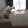 Spacious, Cream 5 Seater L-Shaped Sofa