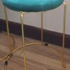 Modern Velvet Bar Stool with Gold Wire Frame