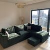 Modern L-Shaped Sectional Sofa with Matching Ottoman
