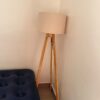 Modern Scandinavian Wooden Tripod Floor Lamp